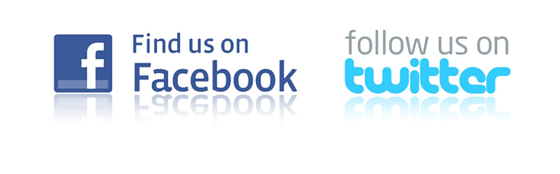 Find Us on Facebook and Follow Us on Twitter